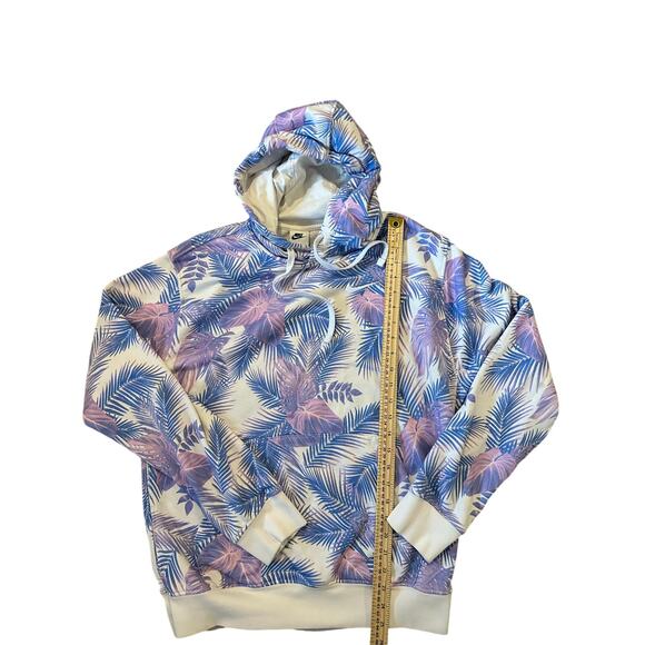 Nike Pastels Tropical Palm Tree Print Hoodie Size L & Shorts Size M Matching Set - Picture 3 of 9